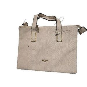 New Dune Bone Croc Alligator Texture Bag Purse Pocketbook